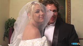 Surprised Bride Tied Up Gets Dual Penetration