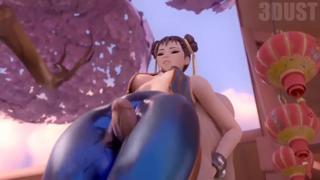 Chun-Lee's Juicy Throat gets Rocked by Huge Cock🍆