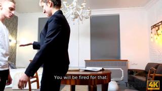 TUTOR4K Student Sneaks Tutors Glasses Off for Sex