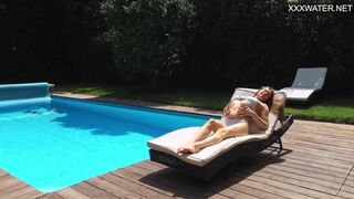 Poolside perversion with Mia's bodacious bodyslamming booty and bubbly breastplay beneath the surface, splashing out sweet surrender