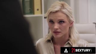 Blonde babe's workplace romp: piss-filled revenge on colleague gets wild & nasty