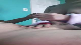 My sister-in-law slips in unnoticed and gets her mouth on my cock🍆