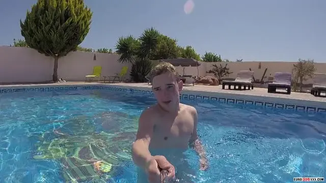 Taylor Blaze Films Himself Pleasuring By The Pool