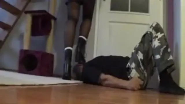 Hard pressure on head and intense sitting