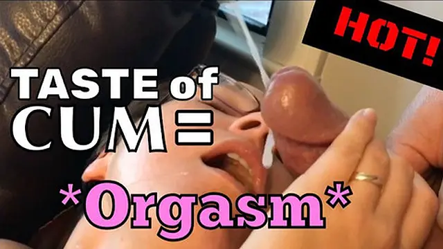 MILF Stepmom has orgasm at the taste of cum  Only licking; cum @4:28