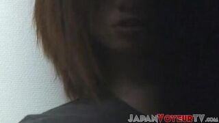  Sexy Japanese lady self pleases alone