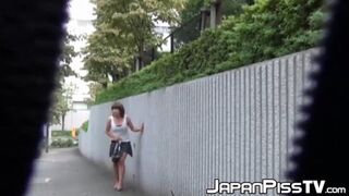 Naughty😈 Young Asian Doll Peeing With Utter Indifference On The Street
