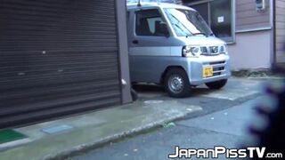 Japanese ladies urinating freely on city streets