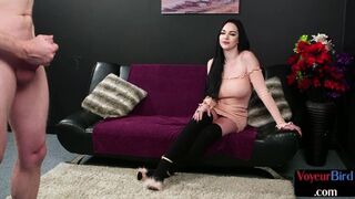 Seductive black-haired tease