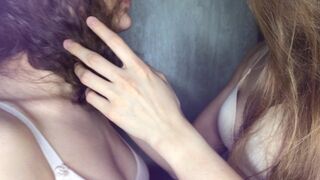 Lesbian girls kissing  ASMR kissing
