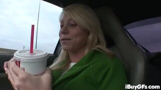 Busty blonde strips off to get nasty