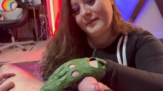 FemDom Leather gloves, just to tease and deny you.