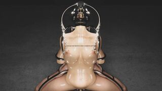 Big Tit Milf in Human Cage 3D BDSM