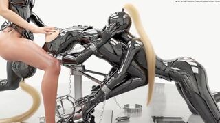 Dominas Hardcore Restrained and Locked to Each Other 3D BDSM Animation