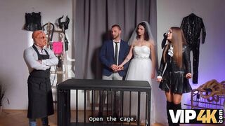 VIP4K. Pre-wedding slutting in the Fetish Funhouse!