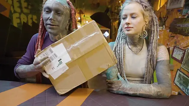 Tattooed Lovers Dive Into Kinky Toy Unboxing