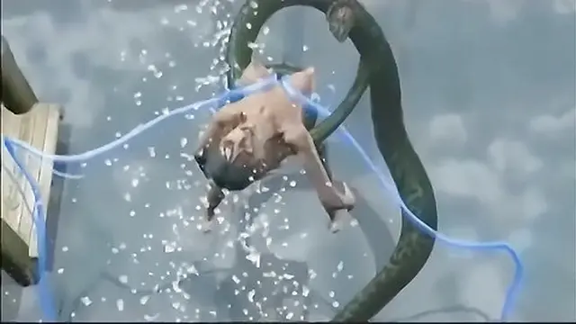 Beachside cartoon babe getting pussy fucked