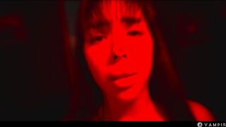 Lesbian Foot Fetish - Latina Sex Slave Girl Mesmerized by Big Tits Blue Haired Vampire Jewelz Blu