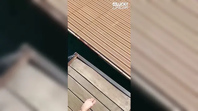 Crystal blue waves embrace a flawless young angel in pure innocence