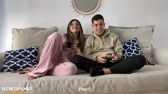 My stepsister and I betted a blowjob playing video games