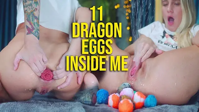 Deep anal👌 penetration with 11 eggs inside after stretching and fisting